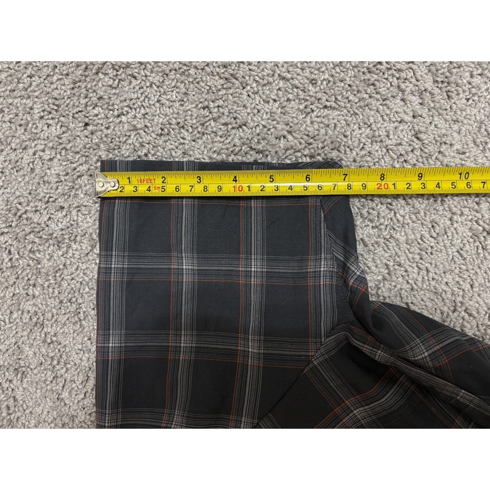 ICBREAKER Merino Shirt Short Sleeve Button Up Wool Gray Plaid Outdoor Men Large - Picture 16 of 16